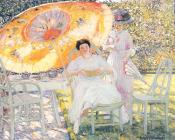 The Garden Parasol - 弗雷德里克·卡尔·弗里塞克